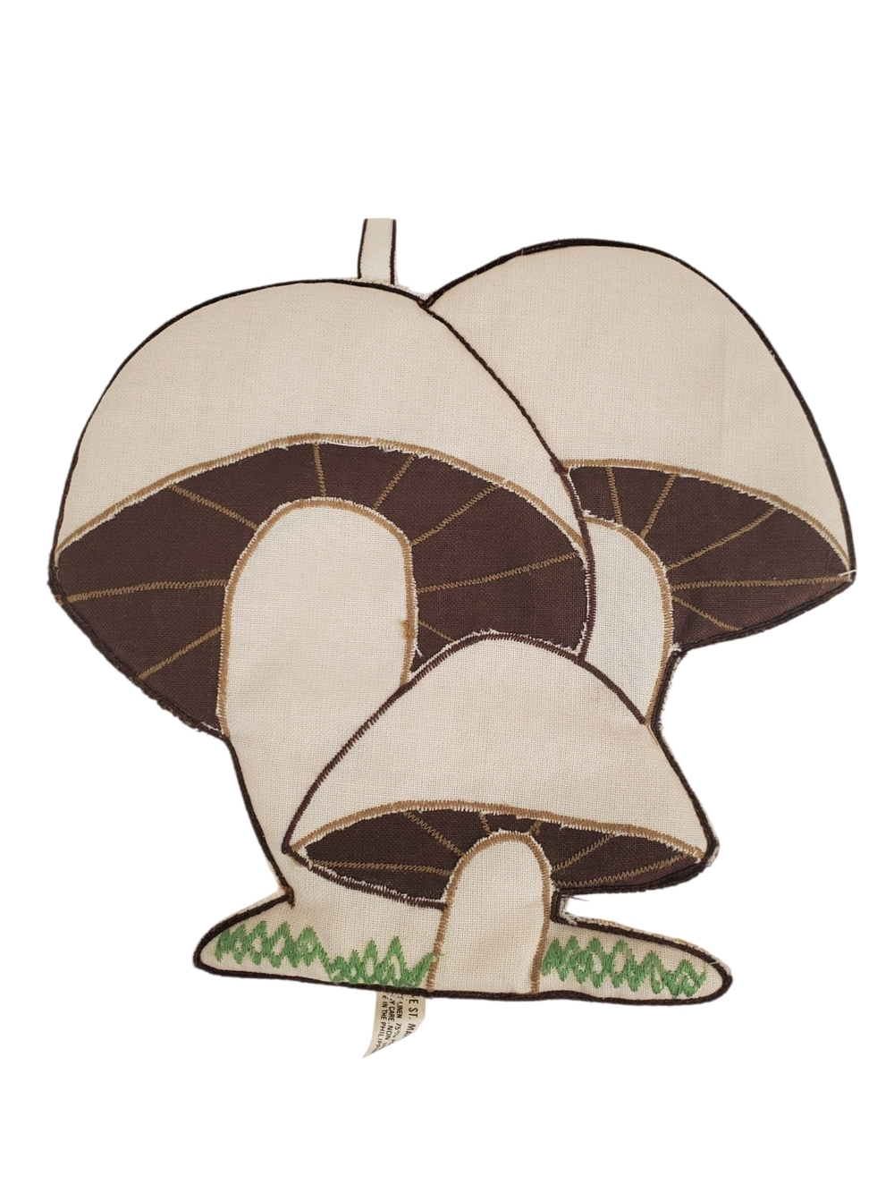 VINTAGE 70s Hallie St. Mary Mushroom Potholder. Like New.
